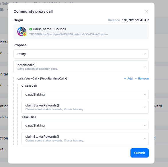 Claiming more than 16 Staker Rewards on Subsquare